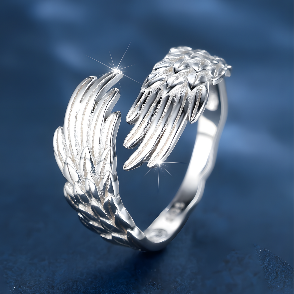 Angel Wings Hug Ring for Women - Retro Punk Hip Hop Lucky Party Jewelry Gift 529