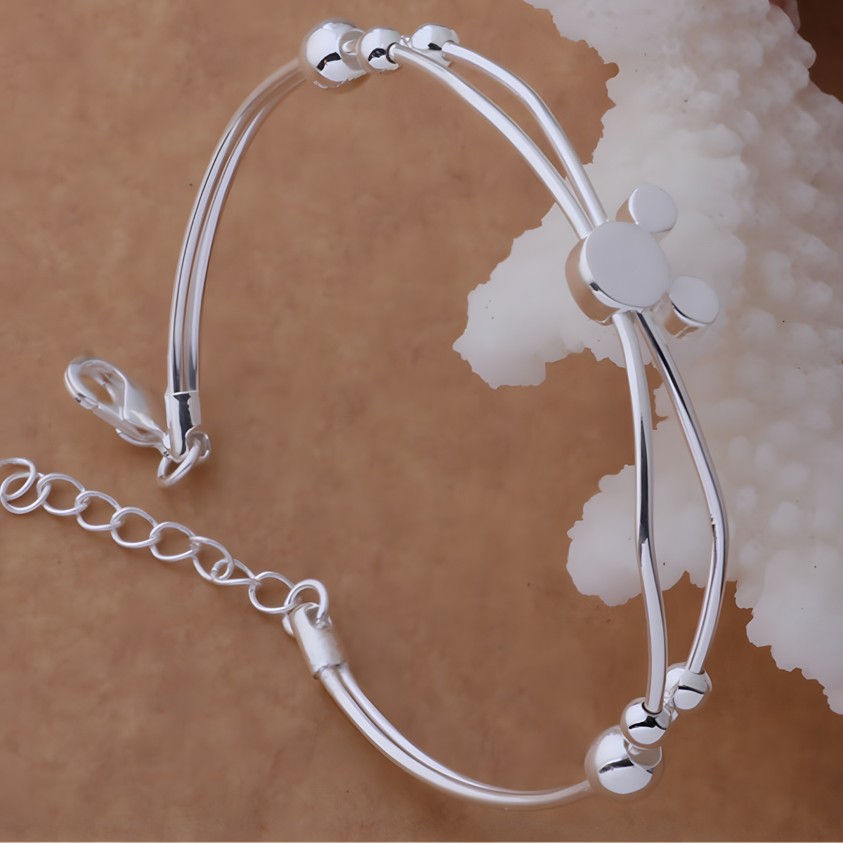 Adjustable Mouse Silhouette Bracelet for Women - Multi Strand Bangle 1815