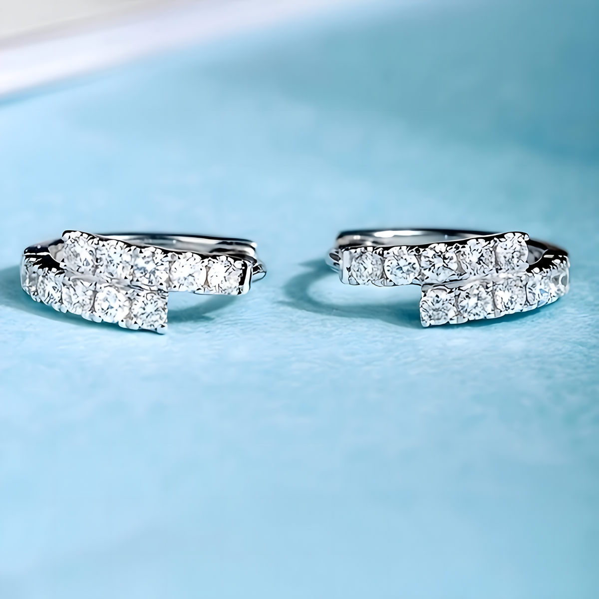 Huggie Hoop Earrings for Women: Dainty Dazzling Cubic Zirconia Cluster 653