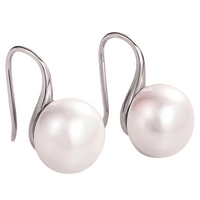 Elegant Sterling Silver Dangle Earrings with Lustrous Freshwater Pearls 133