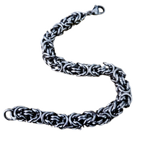 Men's Stainless Steel Byzantine Chain Bracelet | Robust Stylish Masculine 452
