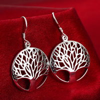Unified Jewellery Sterling Silver 925 CZ Marquise Leaf Huggie Hoop Earrings 475