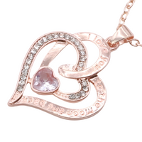 18K Gold Plated Zinc Alloy with Channel-Set Crystal Rhinestones Heart Stone B307