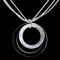 Chain Round Layered Charm Punk Statement Minimalist Collar Necklace 1473