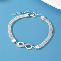 Infinity Symbol Rhinestone Chain Bracelet Personality Bracelet Women 90 UK
