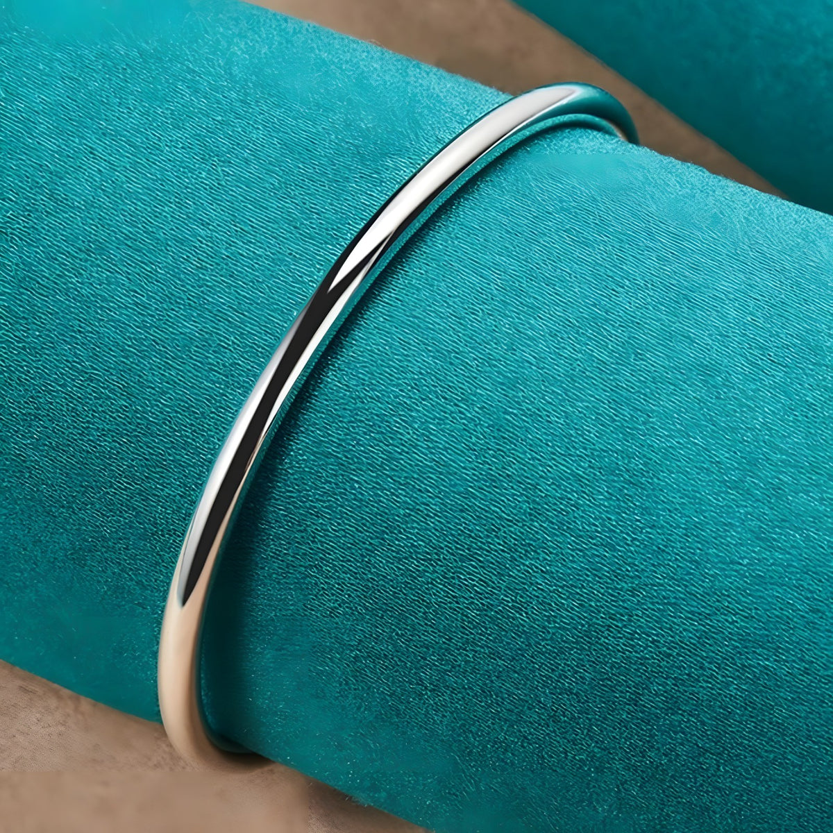 925 Sterling Silver Open Cuff Bangle Bracelet for Women with Ball Ends 398