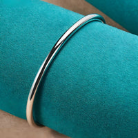 925 Sterling Silver Open Cuff Bangle Bracelet for Women with Ball Ends 398
