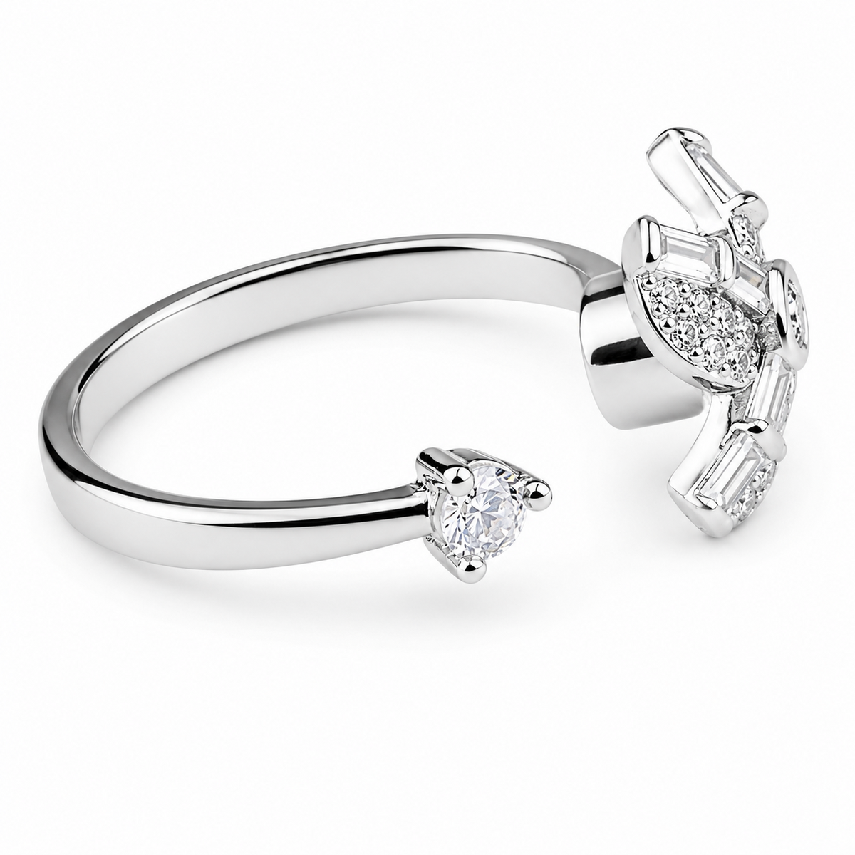 Rotatable Bow Spinner Ring For Women, Adjustable Open Band Fidget Anxiety 1512