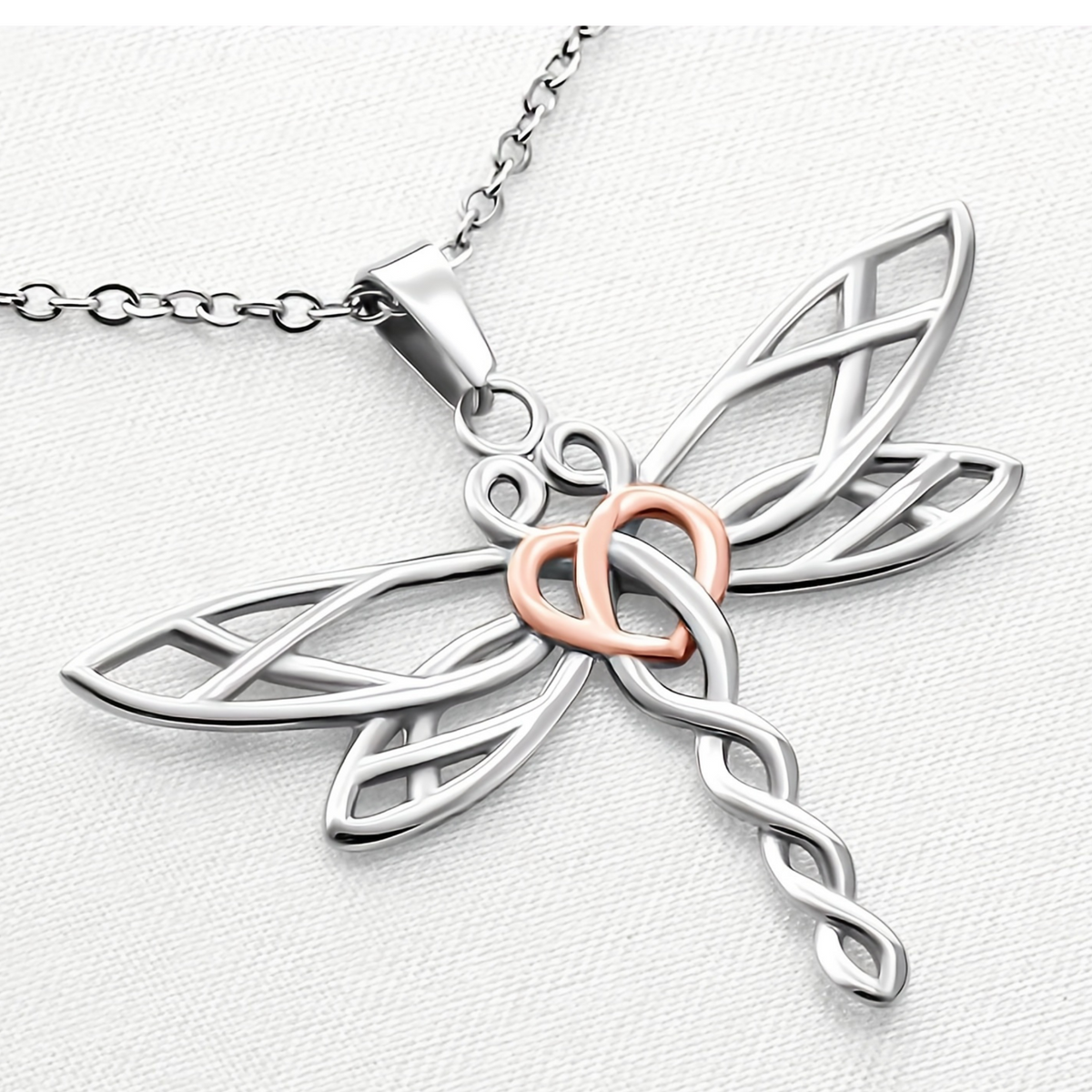 Loving Memory Of My Dad Dragonfly Pendant Necklace Forever B193 With Card NO BOX