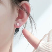 Unique Sweet Love Heart Stud Earrings - Romantic Heart-Shaped Earrings 67 UK
