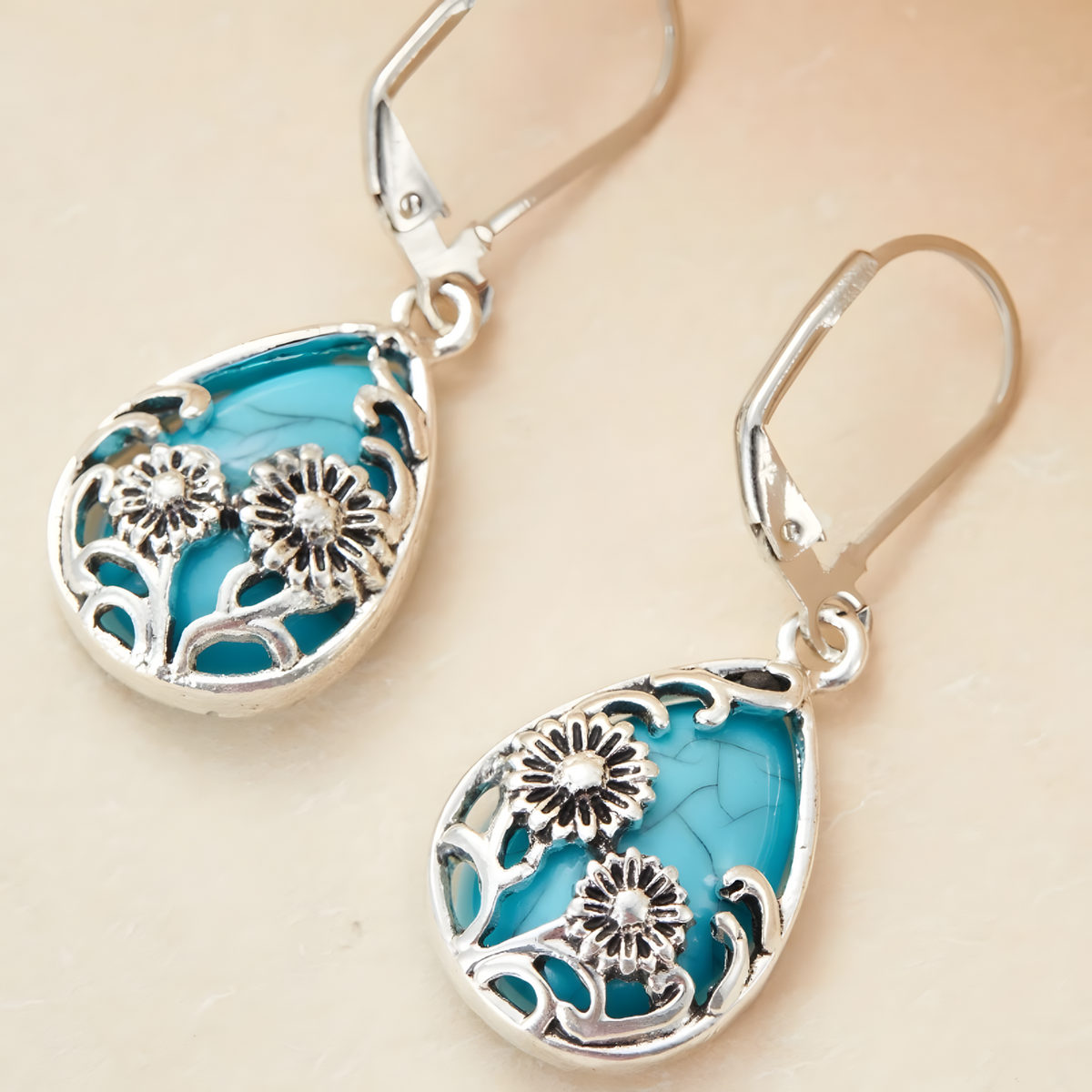 Unified Jewellery Turtle & Starfish Dangle Earrings - B70 Ocean-Inspired