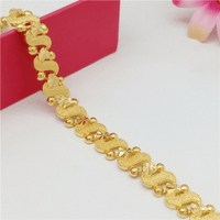Stylish Gold Chain Bracelet Men with S-Shaped Design, Featuring Intricate 120