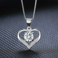 Unified Jewellery® Exquisite 925 Silver Plated Bridal Heart Pendant Necklace 13