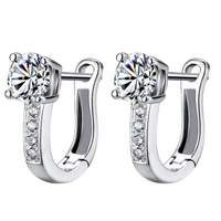 925 Sterling Silver Crystal Drop Earrings Women – Real Silver GDTC Certified 805