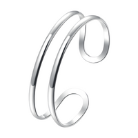 Unified Jewellery Premium Double Circle Adjustable Open Cuff Bangle 1838