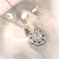 Unified Jewellery® Women's Oval White Sapphire Pendant Necklace, 925 Sterl 12 UK