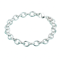 925 Sterling Chunky Chain Bracelet For Women Rolo Link Statement Bracelet 1760