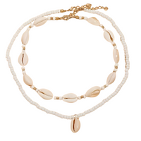Bohemian Shell Bead Necklace for Women Vintage Multi Layered Cowrie Pendant 692
