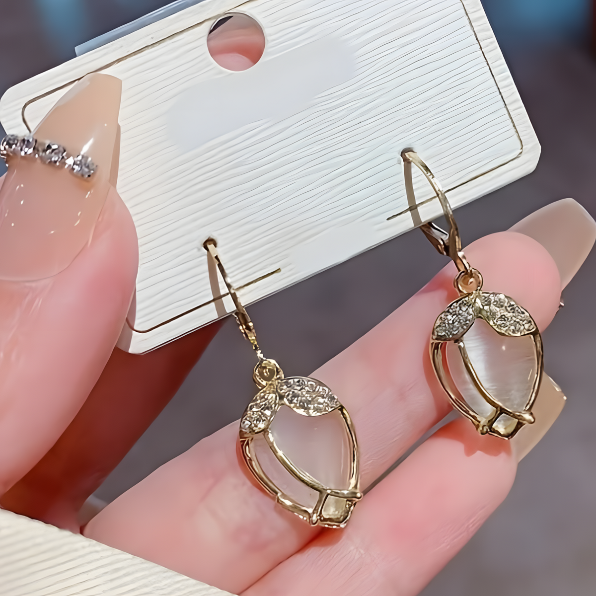 Contemporary Geometric Hoop Earrings Women | Gold Color Zinc Alloy Pearl 586
