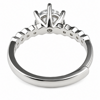 Elegant Halo Style Engagement Ring For Women Round Brilliant Cut Zircon 1602