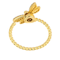 Whimsical Dragonfly Spinner Ring - Gold Tone Fidget Ring for Anxiety Relief 379