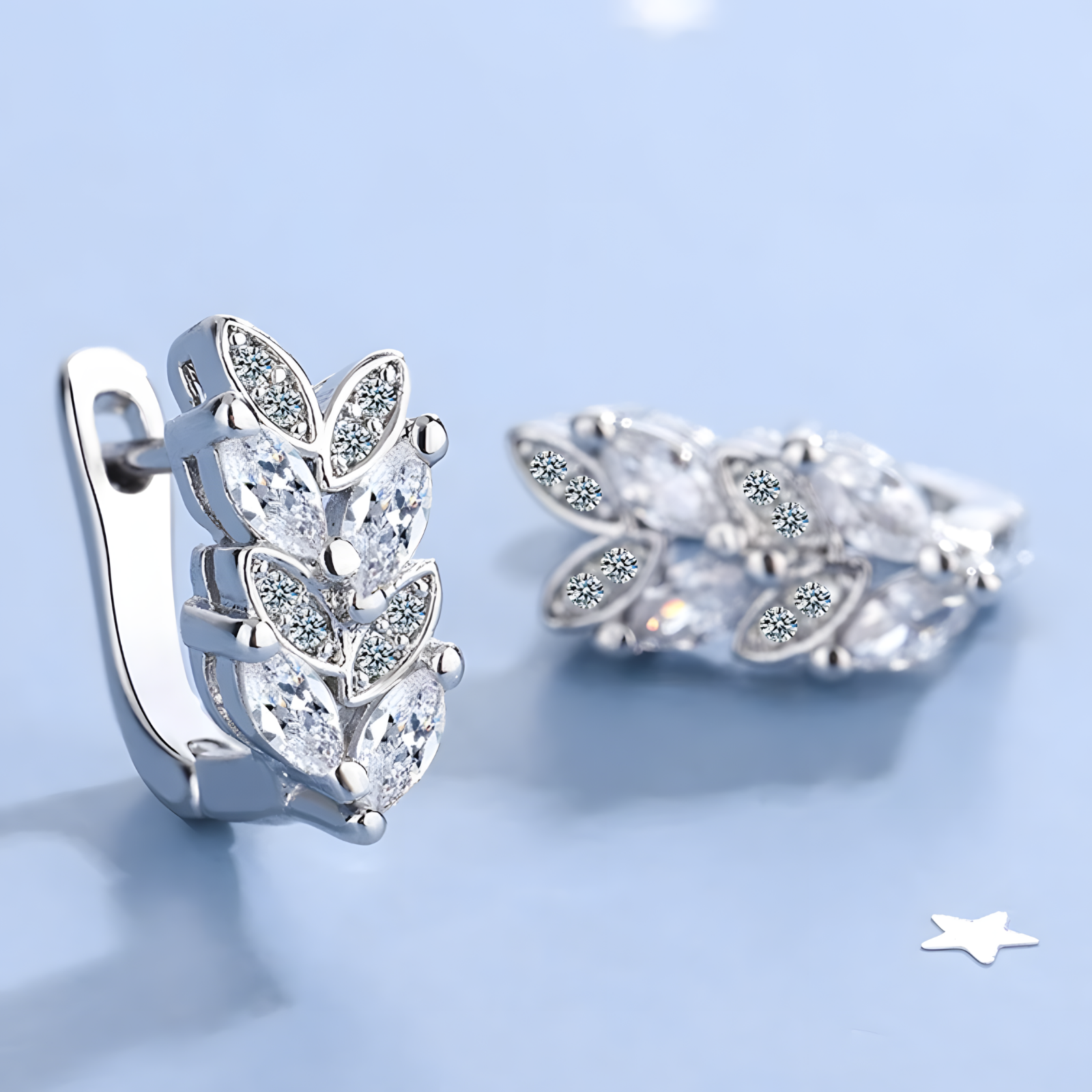 Women's 925 Sterling Silver Cubic Zirconia Pave Hoop Earrings |Dainty Huggie 472
