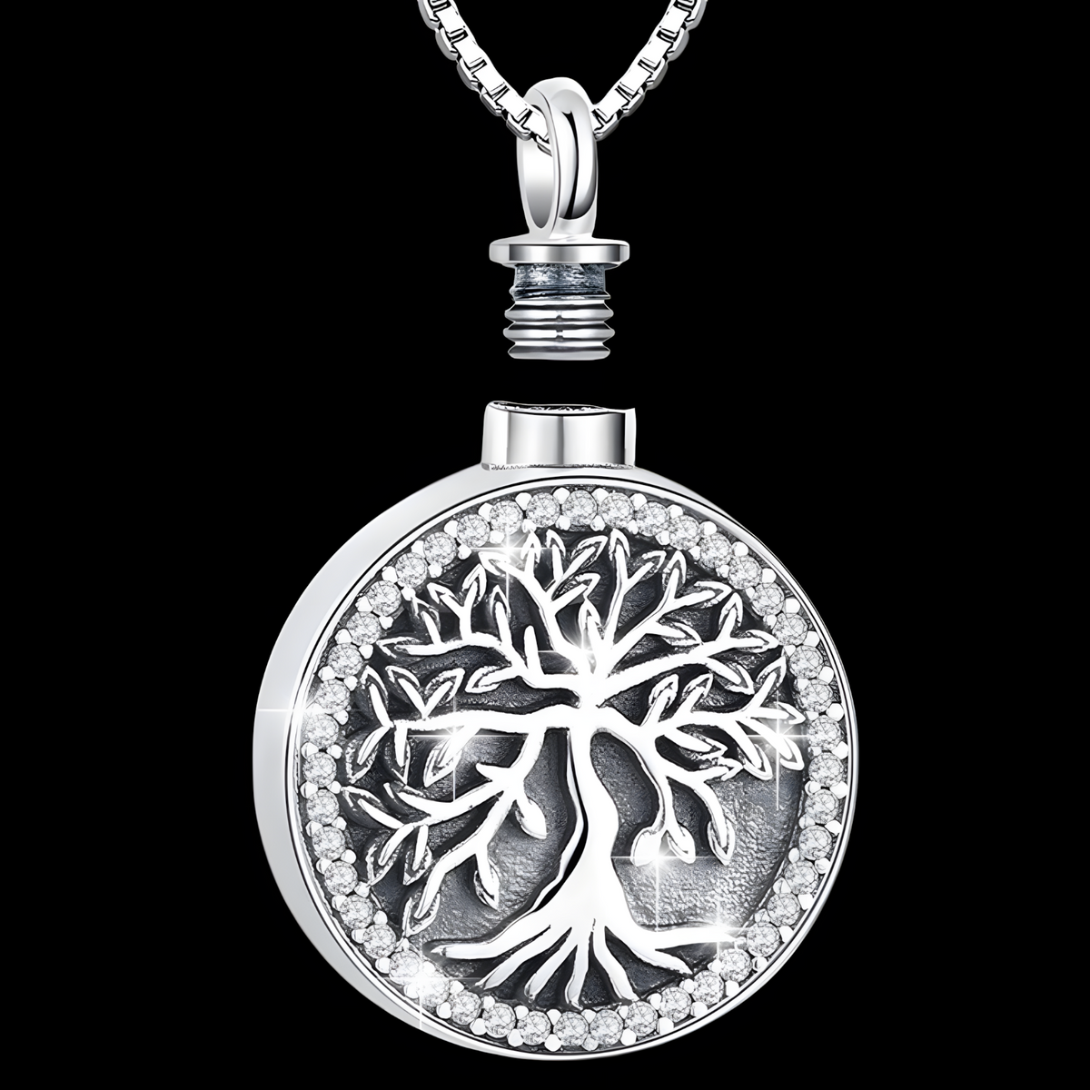 Sterling Silver Tree of Life Necklace for Women  Locket Pendant Cremation B98