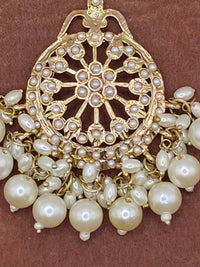 Elegant Bollywood Inspired Gold Kundan Earrings - Traditional Indian Jewelry 239