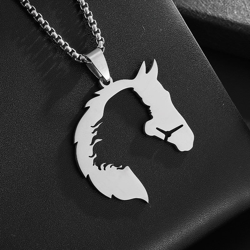 Unified Jewellery Premium Horse Woman Pendant Necklace 60cm Chain 42x38mm 1891