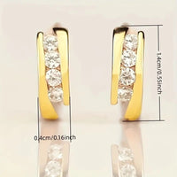 Hoop Earrings Plated Jewelry Embellished Zircon Elegant Simple Style 89 UK