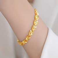 Gold Plated Four-Leaf Clover Bracelet, Vintage and Luxurious Style for Women 123