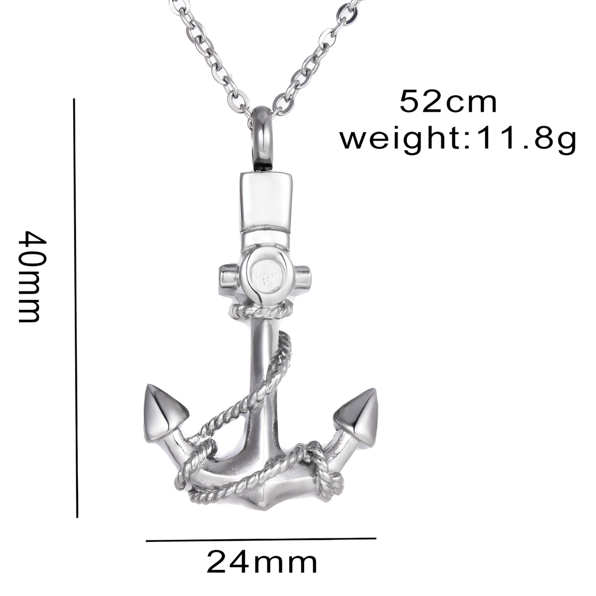 Navigation Keepsake Jewelry Stainless Steel Anchor Cremation Urn Pendant B180