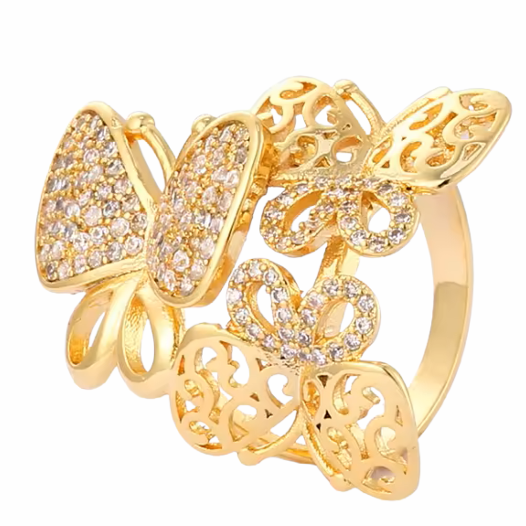 Luxury Butterfly Ring for Women, Wedding Ring, Engagement Ring, Anniversary 1501