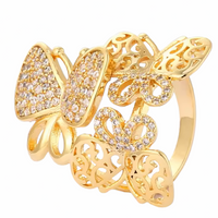 Luxury Butterfly Ring for Women, Wedding Ring, Engagement Ring, Anniversary 1501