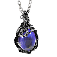Bohemian Retro Style Moonstone Necklace for Women | Silver-Toned Leaf Vine B179