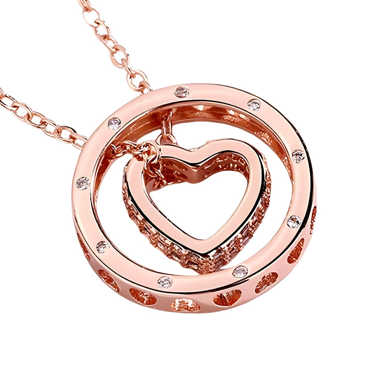 Elegant Rose Gold Beaded Necklace - 46cm Lightweight Chain with Mixed Bead  283