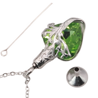 Heart Tree of Life Urn Necklace Crystal Funnel Filler 316L Stainless Steel B212
