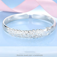 Unified Jewellery Polished 925 Sterling Silver Rhodium Plated Round Bracelet 400