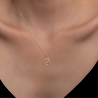 Unified Jewellery Stainless Steel Gold Tree Of Life Pendant Necklace Women 1070