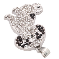 Shiba Inu Dog Pendant Necklace For Women Gold And Silver Tone Look Crystal B234