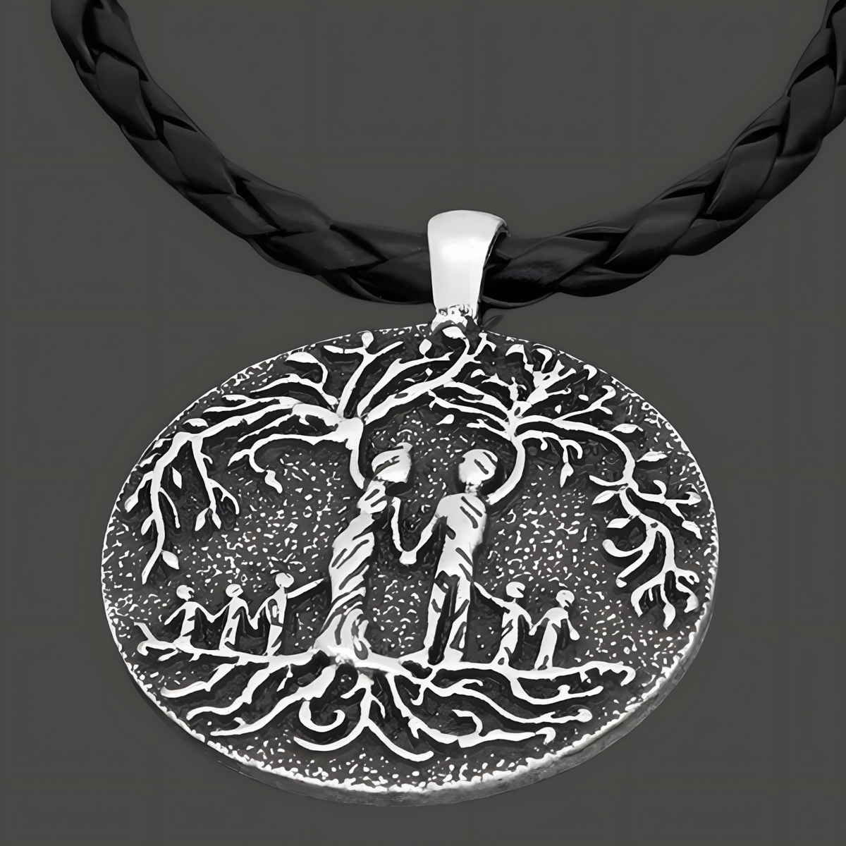 Tree of Life Family Pendant Necklace Women– Zinc Alloy Vintage Round Couple 1079