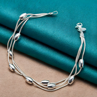 Unified Jewellery Luxury Multi Strand Oval Bead Bracelet Lobster Clasp 1899
