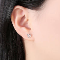 Unique Sweet Love Heart Stud Earrings - Romantic Heart-Shaped Earrings 67 UK
