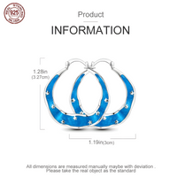 S925 Sterling Silver Geometric Minimalist Circle Hoop Earring for Women 615
