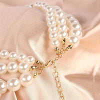 French Creative Baroque Faux Pearl Niche Design Three-layer Personality 82 UK