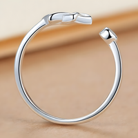 Star of David Adjustable Ring - AAA Cubic Zirconia Open Ring, Jewish Jewelry 366