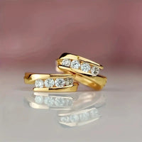 Hoop Earrings Plated Jewelry Embellished Zircon Elegant Simple Style 89 UK