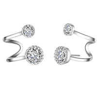 Unified Jewellery Sparkling Cubic Zirconia Circle Drop Earrings for Women 359