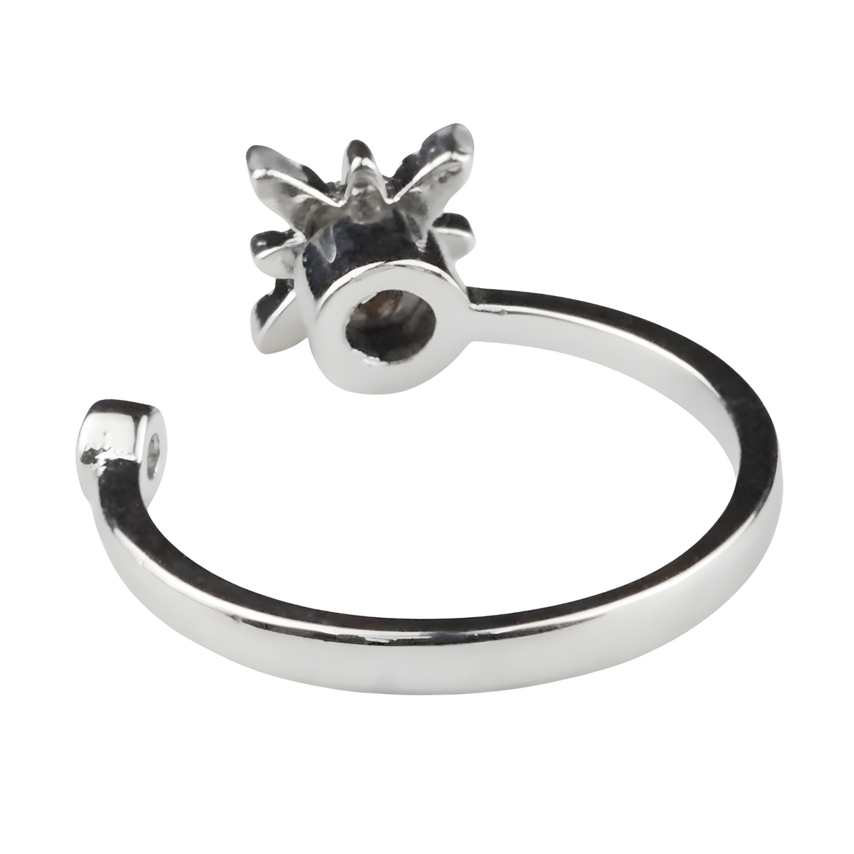 Unified Jewellery Rotatable Star Spinner Ring For Women, Adjustable Open 1507
