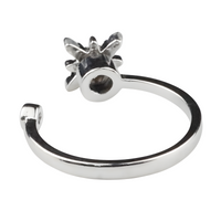 Unified Jewellery Rotatable Star Spinner Ring For Women, Adjustable Open 1507